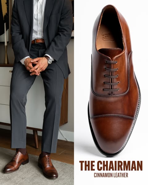 Business Ready 👞👌  
Step into the room with The Chairman — a cap-toe dress shoe crafted with premium materials and expert construction for unmatched confidence and style.