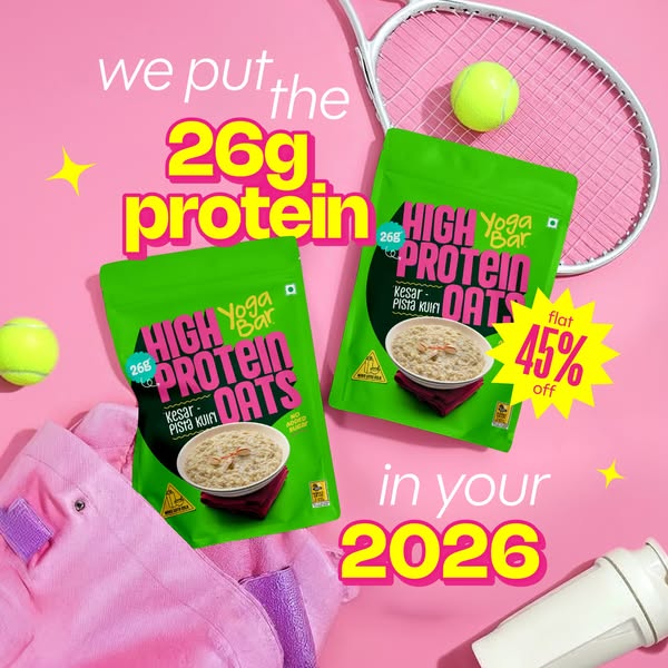 ⚡ FLAT 45% OFF on High Protein Oats!
Get 26g protein with a breakfast that tastes like Kesar Pista Kulfi 😍
✅ Quick & filling
✅ Protein-packed start
✅ Perfect for busy mornings
