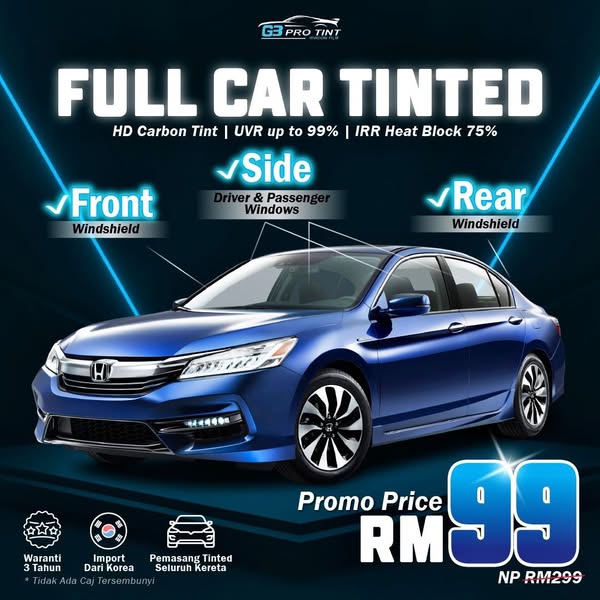 Full Car Tinted Hanya 𝗥𝗠𝟵𝟵 je‼️