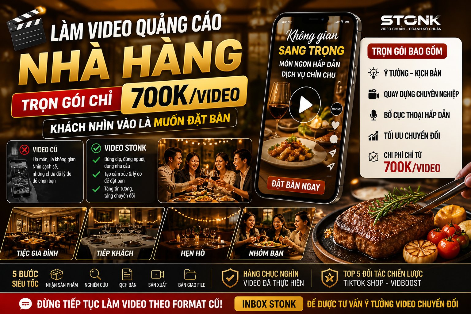 Khách không chọn nhà hàng chỉ vì món ăn trông ngon.
Họ chọn vì bữa đó có đúng dịp, đúng người đi cùng và đúng cảm giác họ muốn nhận lại hay không.

Một buổi tiếp khách cần chỗ chỉn chu.
Một bữa gia đình cần nơi dễ ngồi l