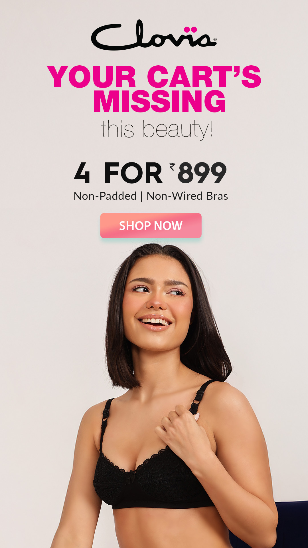 Still dreaming about that perfect bra? Guess what! It's still waiting for you in your cart. Checkout now & make it yours now!
✓ COD Available. Free Shipping*
✓ Easy Return
✓ New Styles Added