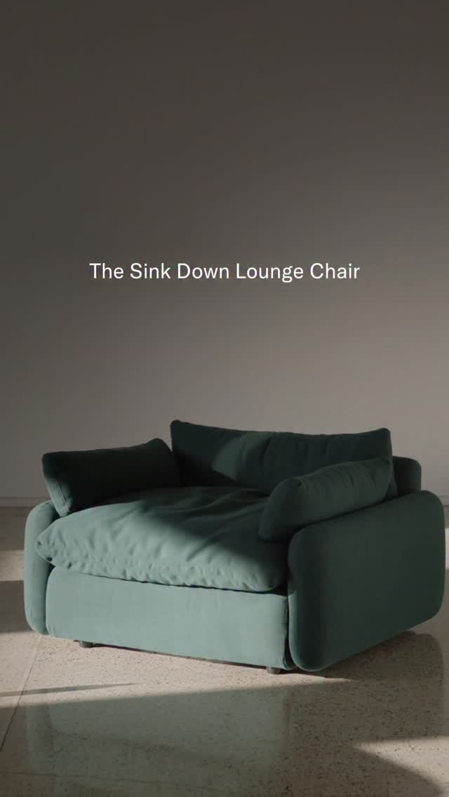 The best seat in the house: The Sink Down Lounge Chair by @floyddetroit. Featured here in Evergreen in Autumn fabric by @kvadrattextiles