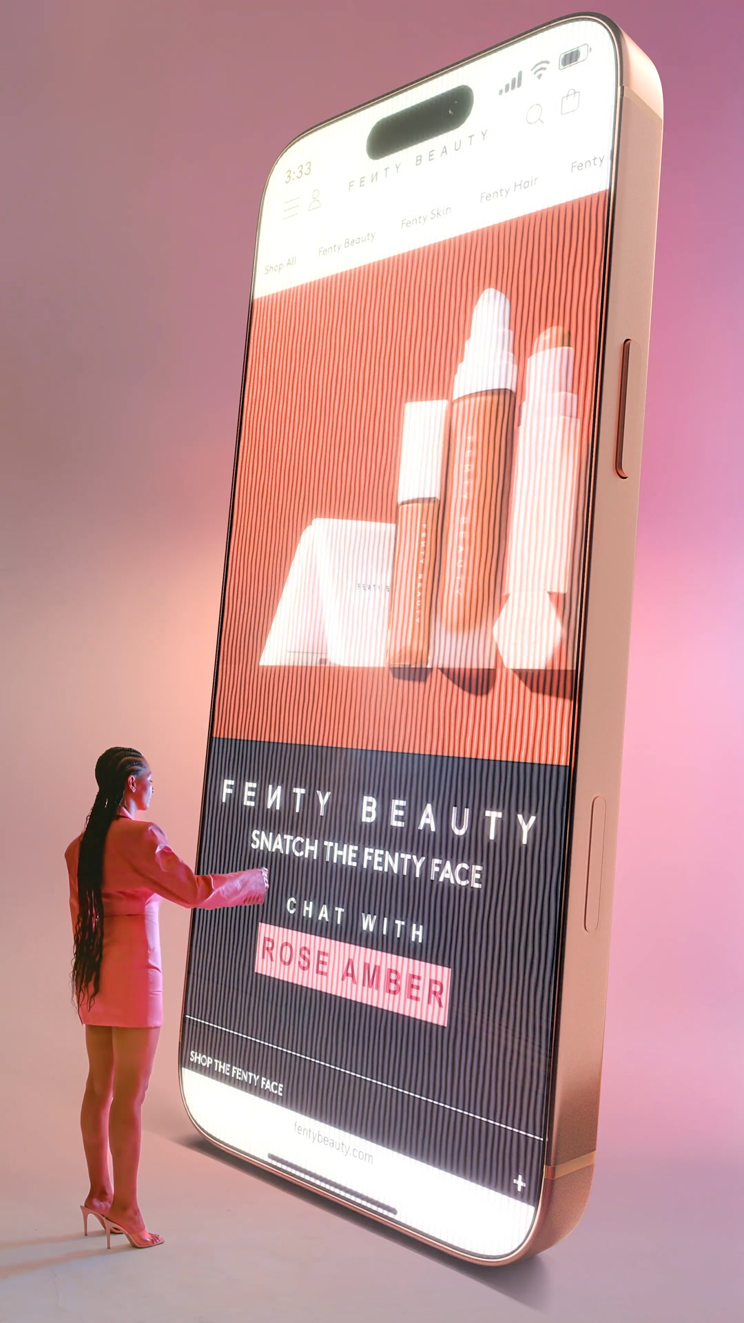 Your new beauty bestie: immersive by nature, decisive by design. Travel through the world of @fentybeauty's new Rose Amber and find the color of your moment