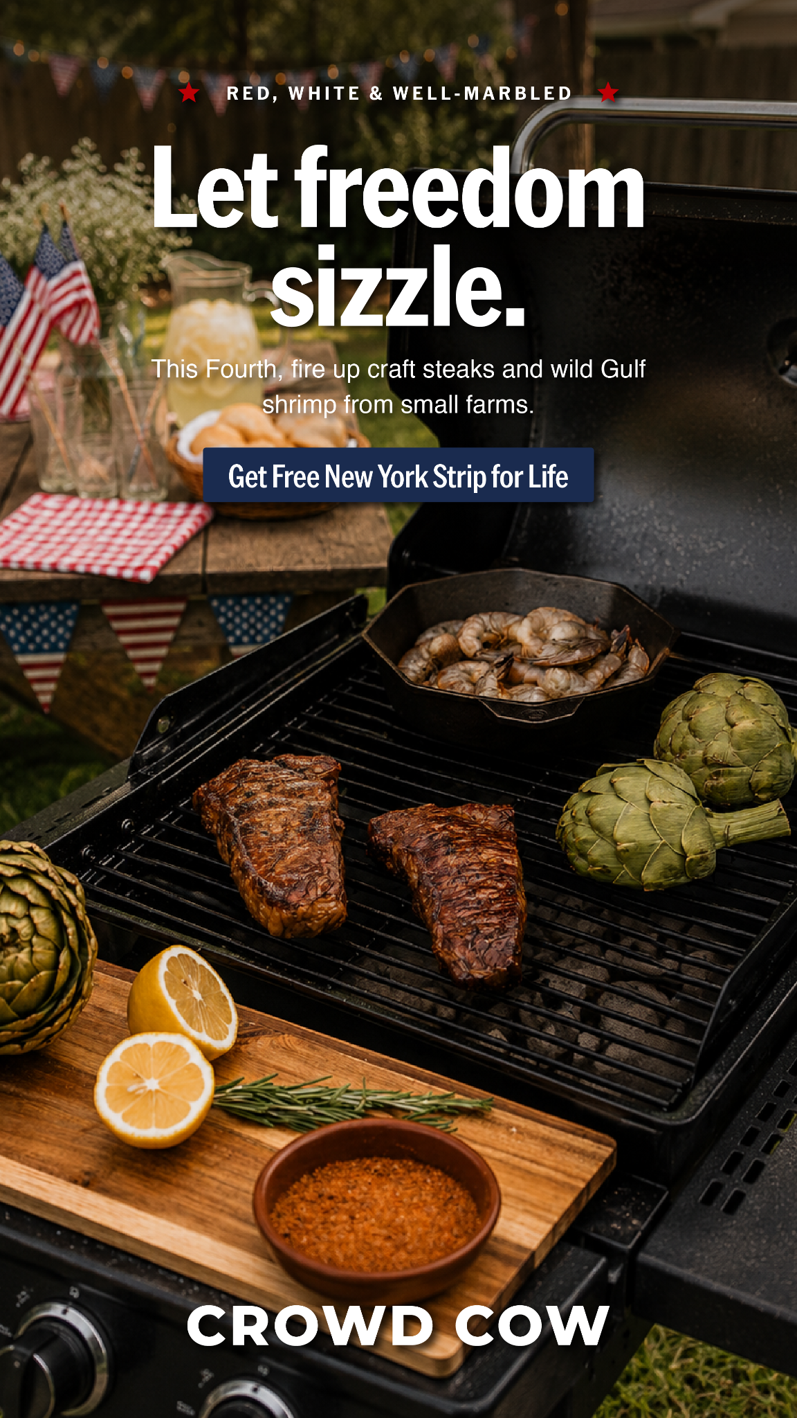 Free New York Strip, For Life