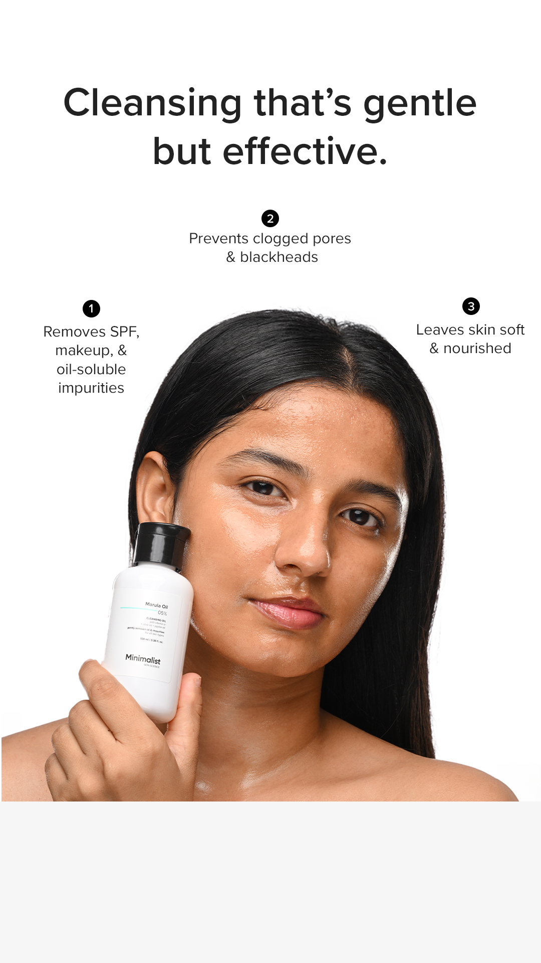 Formulated with Marula, Jojoba & Olive oils, this cleanser breaks down even waterproof makeup — while maintaining your skin’s natural moisture.