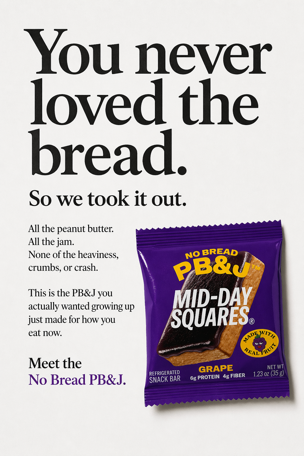 💪 NEW PB&J Flavor | Mid-Day Squares