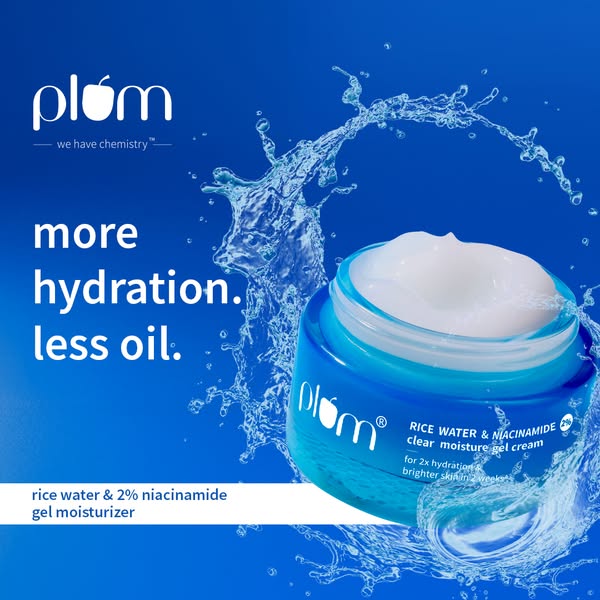 Crafted with hydrating Rice Water and 99.99% pure-grade niacinamide to control oil, this gel-cream delivers deep moisture without the weight.