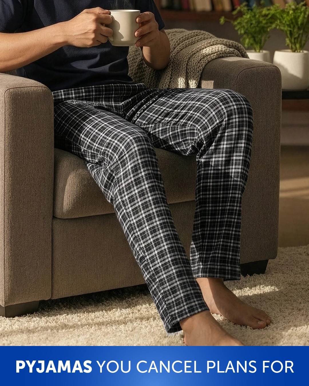 Checkmate Combed Cotton Pyjamas Crypto Black