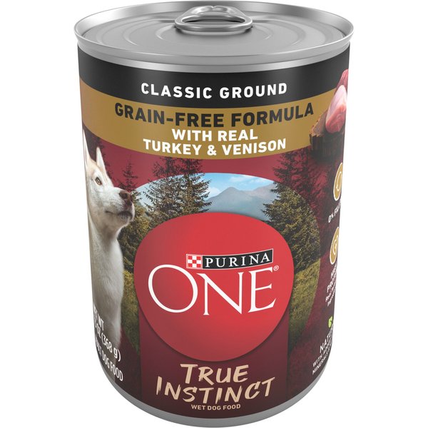 Purina ONE SmartBlend Grain-Free True Instinct Classic Ground with Real Turkey & Venison Canned Dog