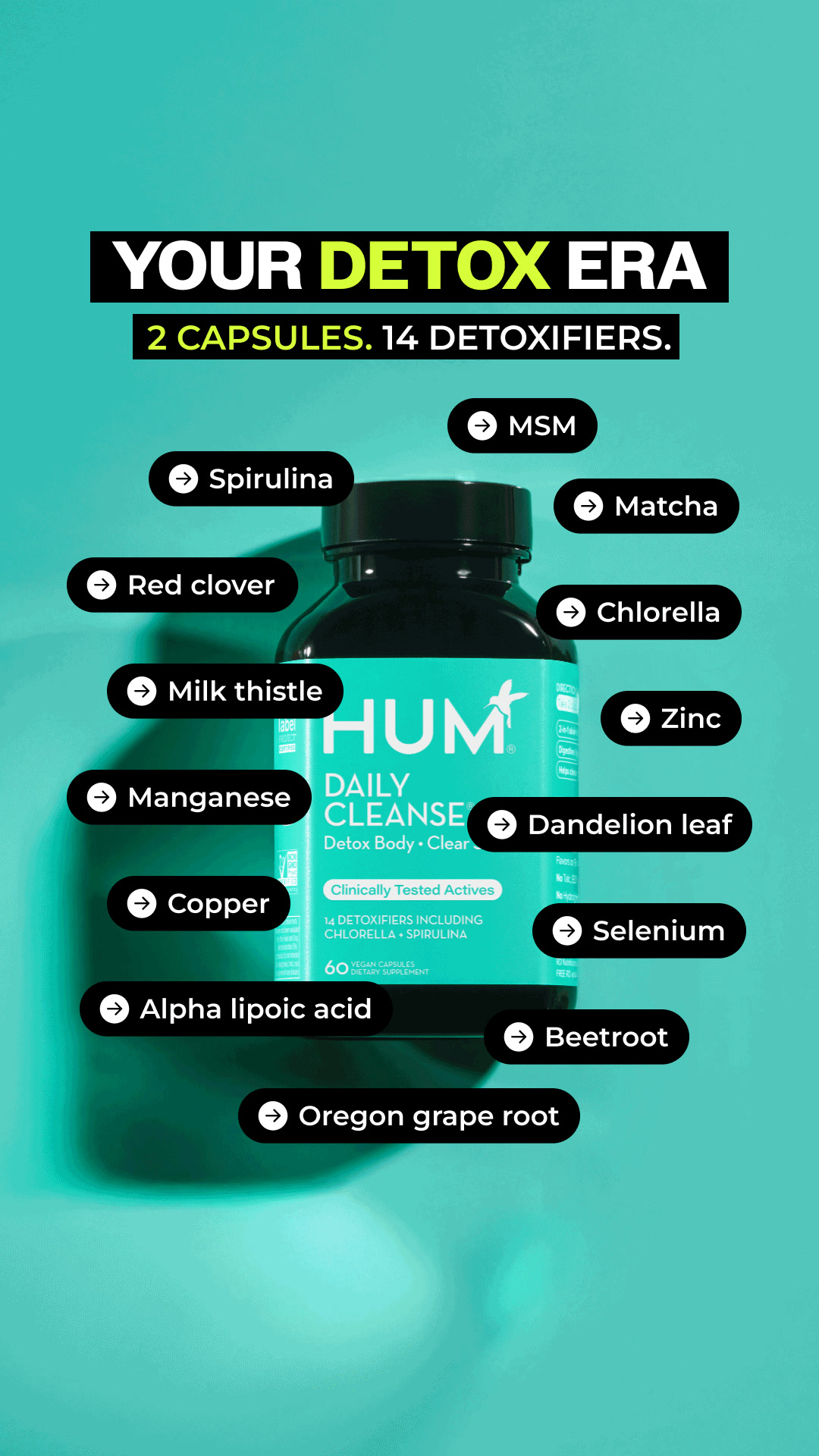 Daily Cleanse: The 2-in-1 Detox for Clear Skin

Daily Cleanse is a gentle, science-backed reset for your skin and your system. With 14 powerful detoxifiers, including chlorella, spirulina, and milk thistle, it supports y