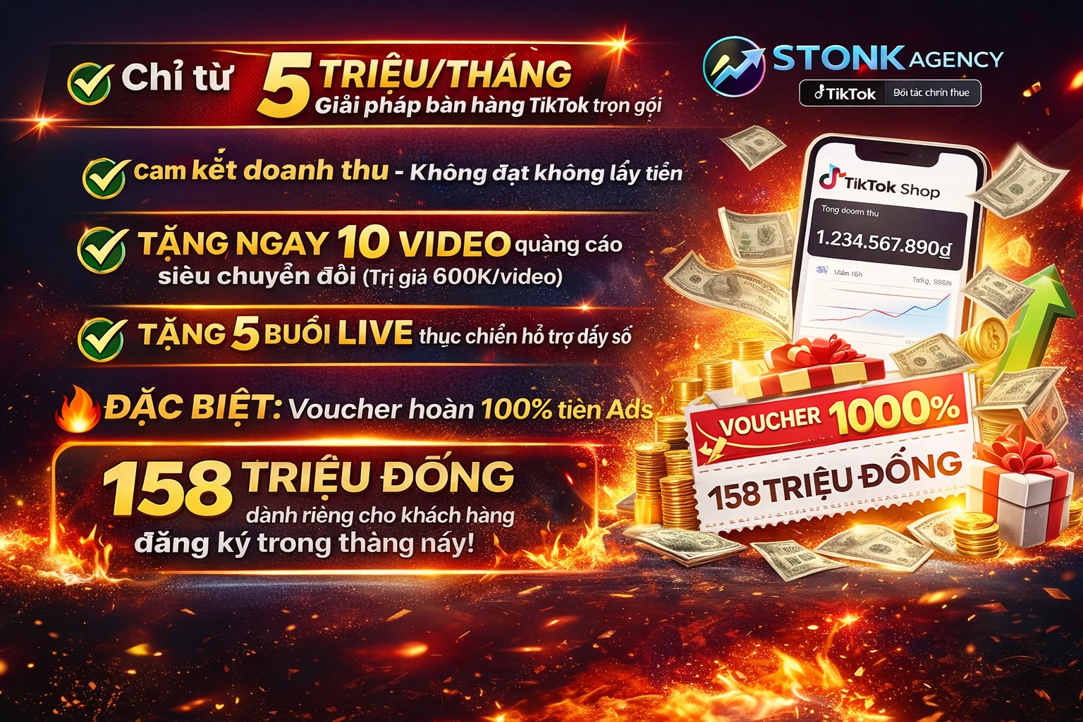 ✅ Vận Hành shop TIKTOK  5 TRIỆU/THÁNG
✅ Cam kết doanh thu – Không đạt không lấy tiền.
✅ TẶNG NGAY 10 VIDEO quảng cáo siêu chuyển đổi (Trị giá 600k/video).
✅ TẶNG 5 BUỔI LIVE thực chiến hỗ trợ đẩy số.
🔥 ĐẶC BIỆT: Tặng Vou