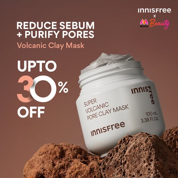 ⭐Shop Innisfree Volcanic Clay Masks on Myntra😍