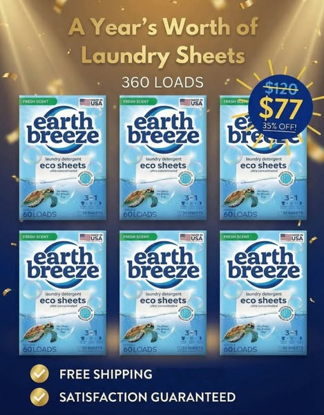 Save BIG on America’s #1 laundry detergent sheet! Get a year’s worth of of laundry detergent sheets for 35% OFF!