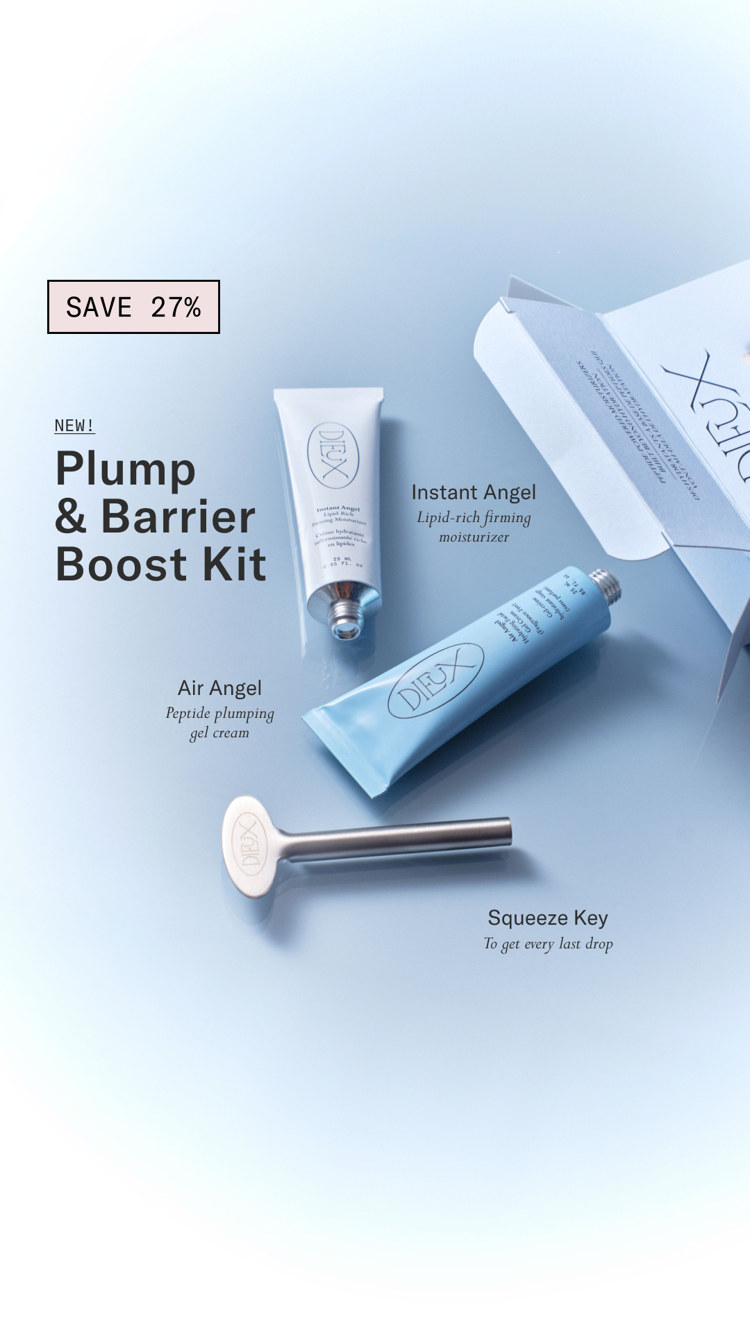 Meet the Plump & Barrier Boost Kit. 1 trial-friendly set of our 2 cult-favorite moisturizers for visibly plump, firm, hydrated skin.