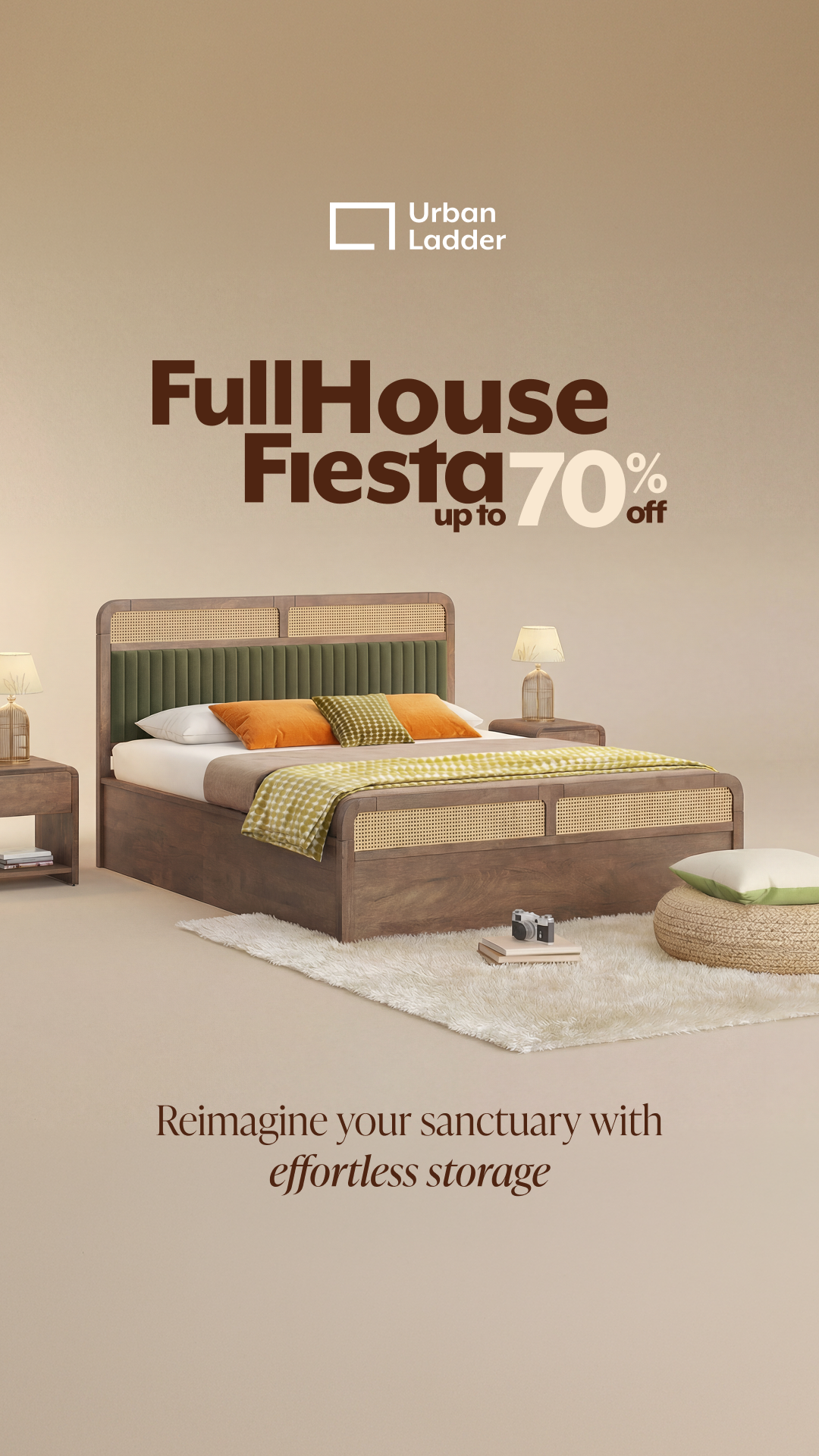 Urban Ladder’s biggest sale of the year is now live 🎉 Shop the Full House Fiesta for up to 70% off on 40,000+ designs.