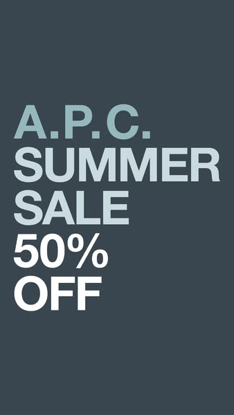 A.P.C. Summer Sale 50% Off