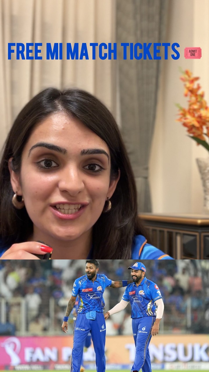 Your seat at Wankhede might just be a photograph away! 🎟️

What if I told you, you could be cheering for Mumbai Indians LIVE at Wankhede, without spending a rupee? 👀💙

Yep, there’s a fun contest for you and you could par