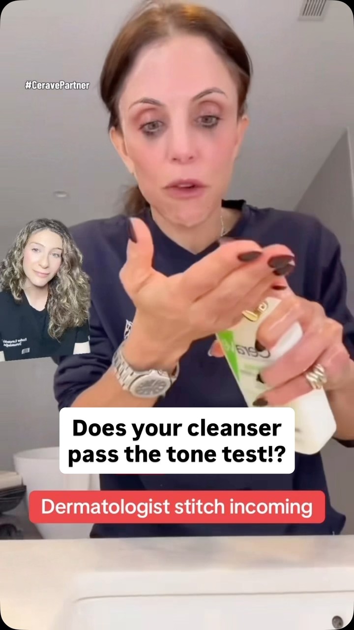 Does your cleanser pass the tone test? 👀 

👉SHARE with a friend who NEEDS a new cleanser @cerave #ceravepartner #ceravecleanser