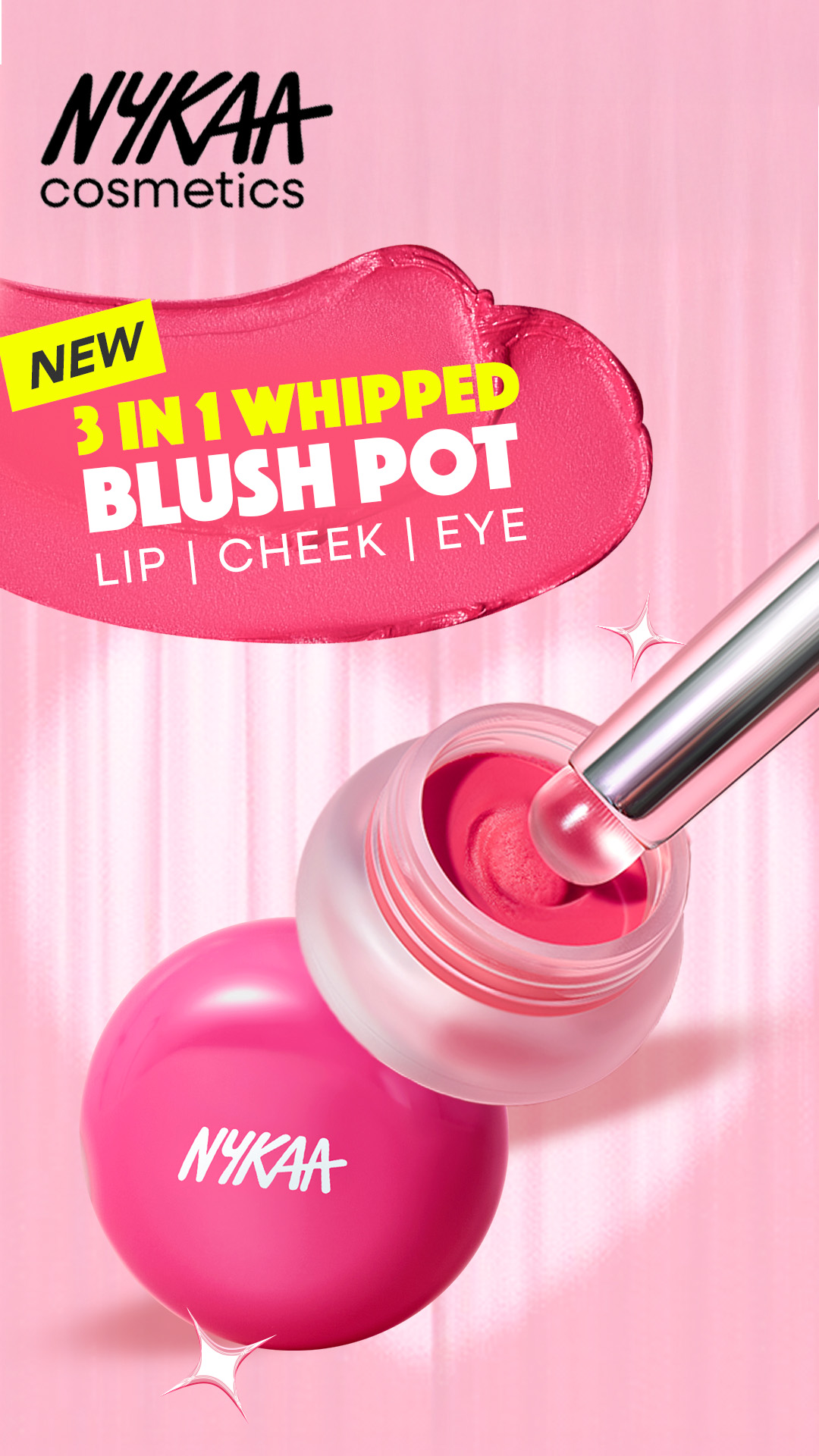 Say goodbye to heavy blush! 💖 Introducing Nykaa Cosmetics' Whipped Blush Pot, a lightweight & blendable formula that melts into skin for a natural look. Ready to glow? Shop now at Nykaa!