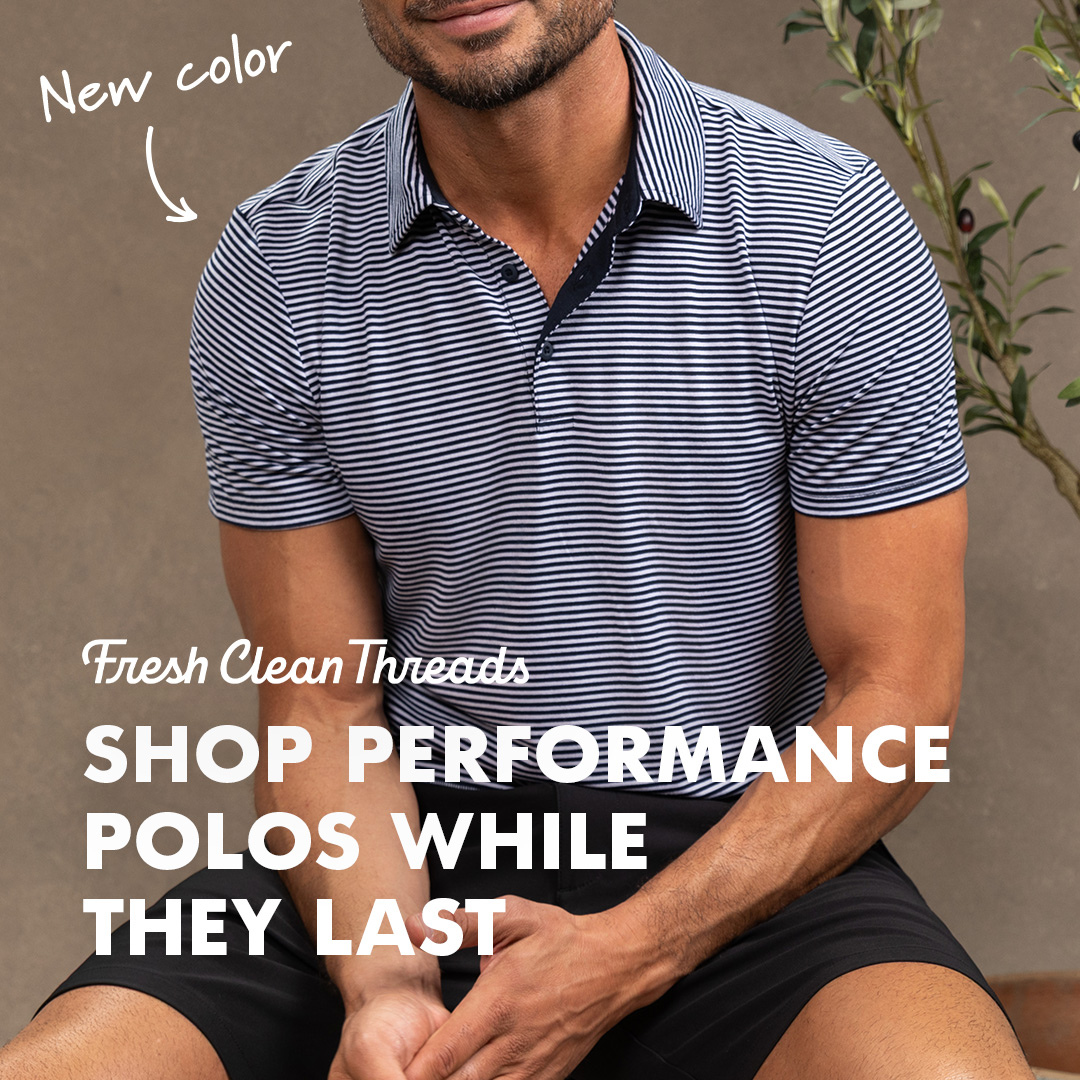 Your active lifestyle meets its match. 💪 The Basic Performance Polo 3-Pack features lightweight, 4-way stretch fabric designed to keep you cool and odor-free from the office to the golf course. Unwavering comfort. Unbeat
