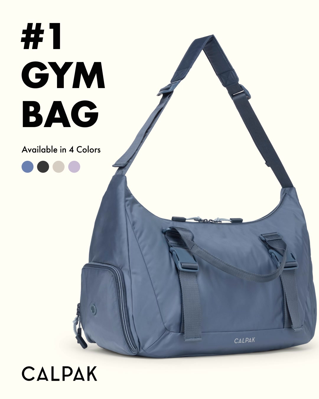 Own the gym duffel you’ve always wanted, complete with shoe compartment, adjustable yoga mat straps, and plenty of pockets.