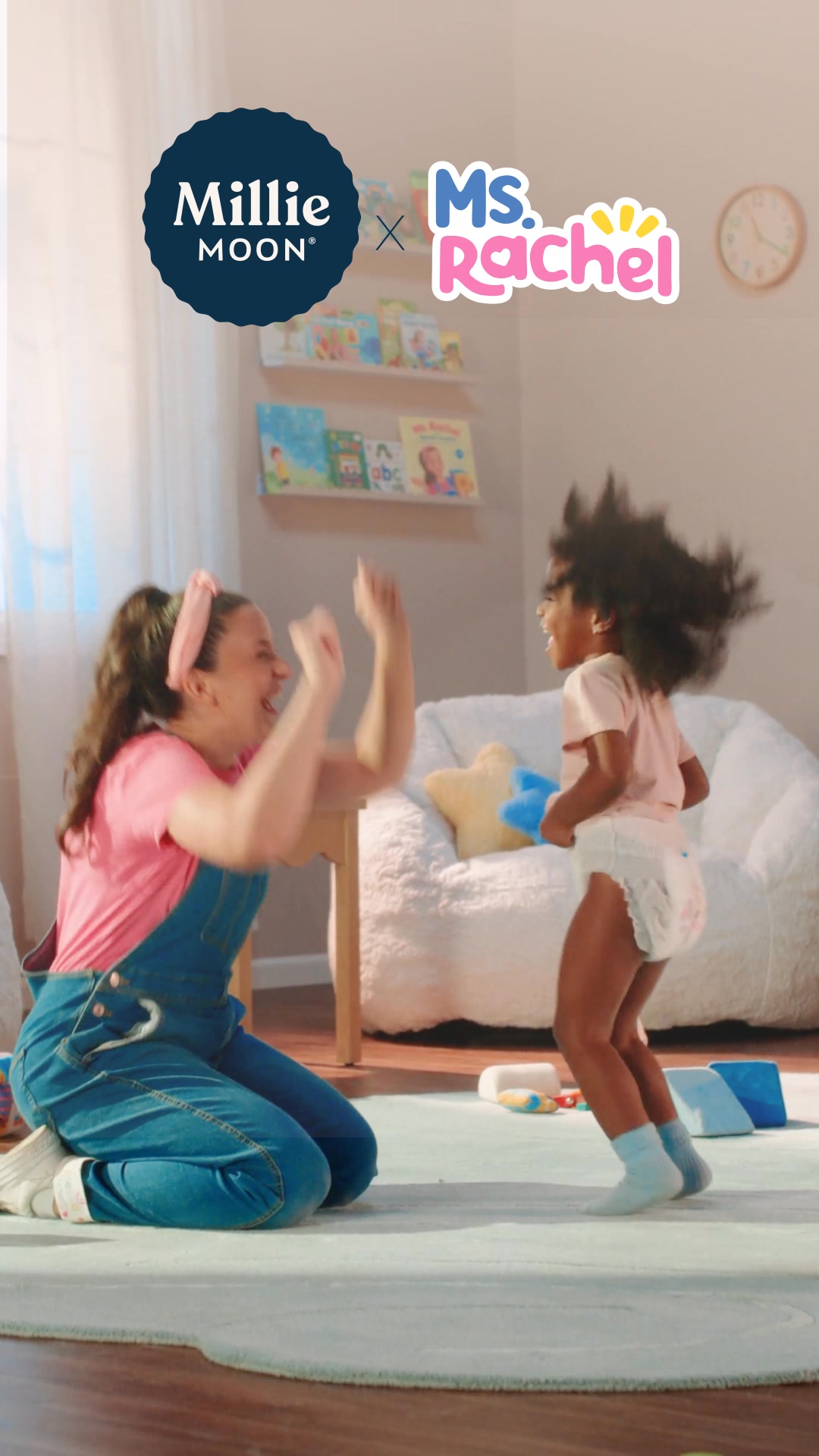 Millie Moon Ms. Rachel Training Pants are here to make potty training easier & more fun 🎀✨📚

Expertly crafted with DreamFit™ Design for ultimate comfort, your little one will love our adorable Ms. Rachel print!

Availabl