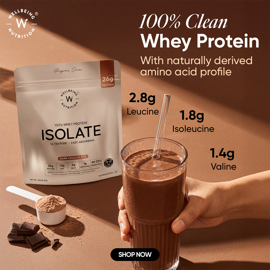 Fuel your post-workout phase with 100% clean, effective support. Wellbeing Nutrition’s Whey Protein helps muscles heal, rebuild, and come back tougher. Packed with digestive enzymes and probiotics, it also comes with no 