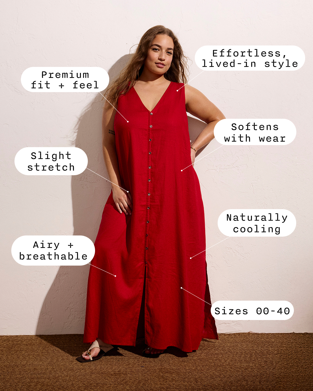 Spring is calling. Answer in Linen. Sizes 00-40.