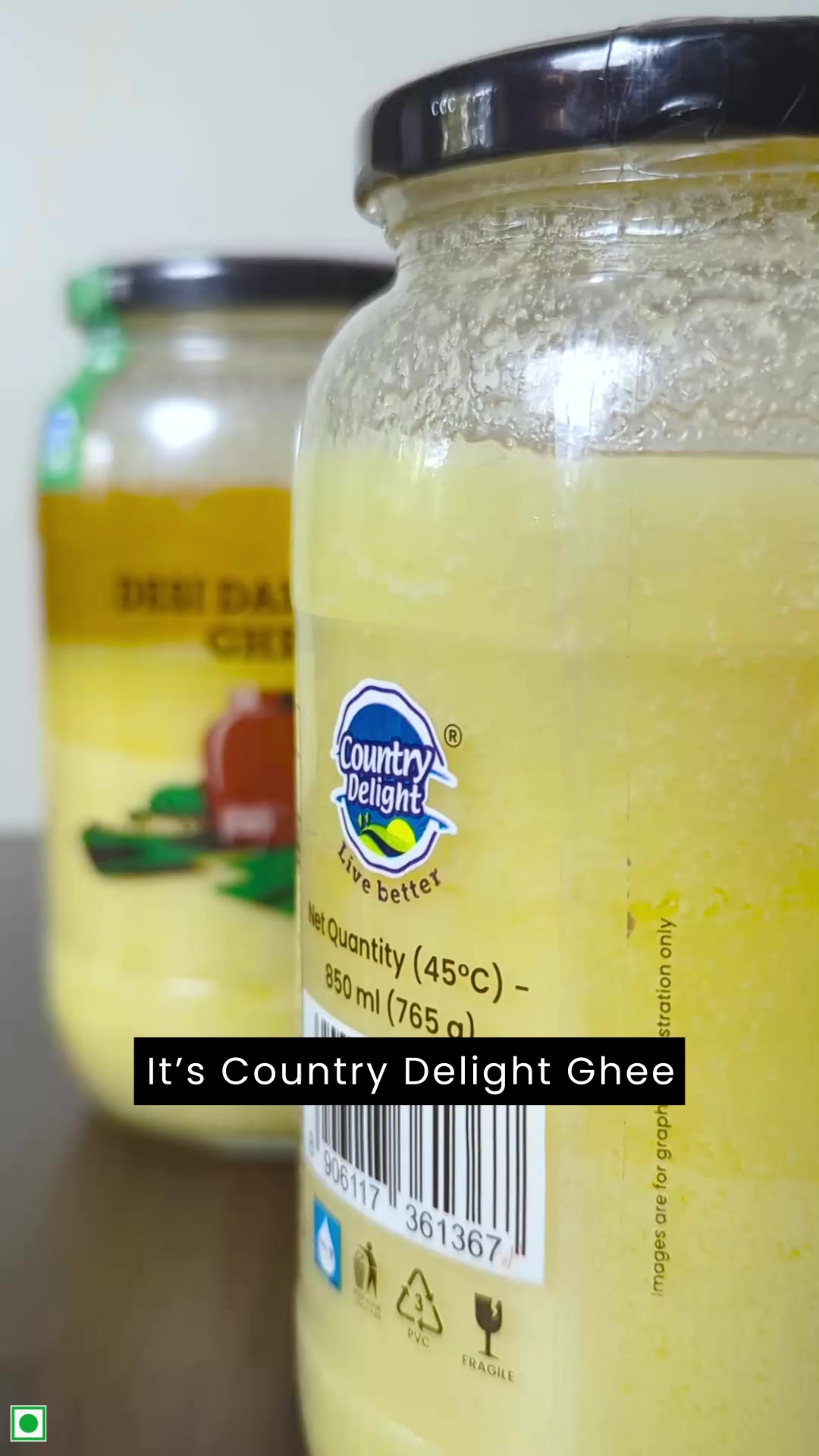 Your search for pure, adulteration-free, home-like ghee ends with Country Delight Desi Danedar Ghee. Try now