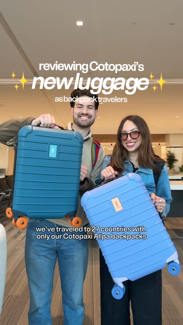 NEW LUGGAGE ALERT @cotopaxi‼️🚨

After traveing with only our Cotopaxi Allpa backpacks for the past 2 years, we’re so excited to try out their NEW Coraza roller luggage that comes in both carry-on and checked bag sizes ✨
