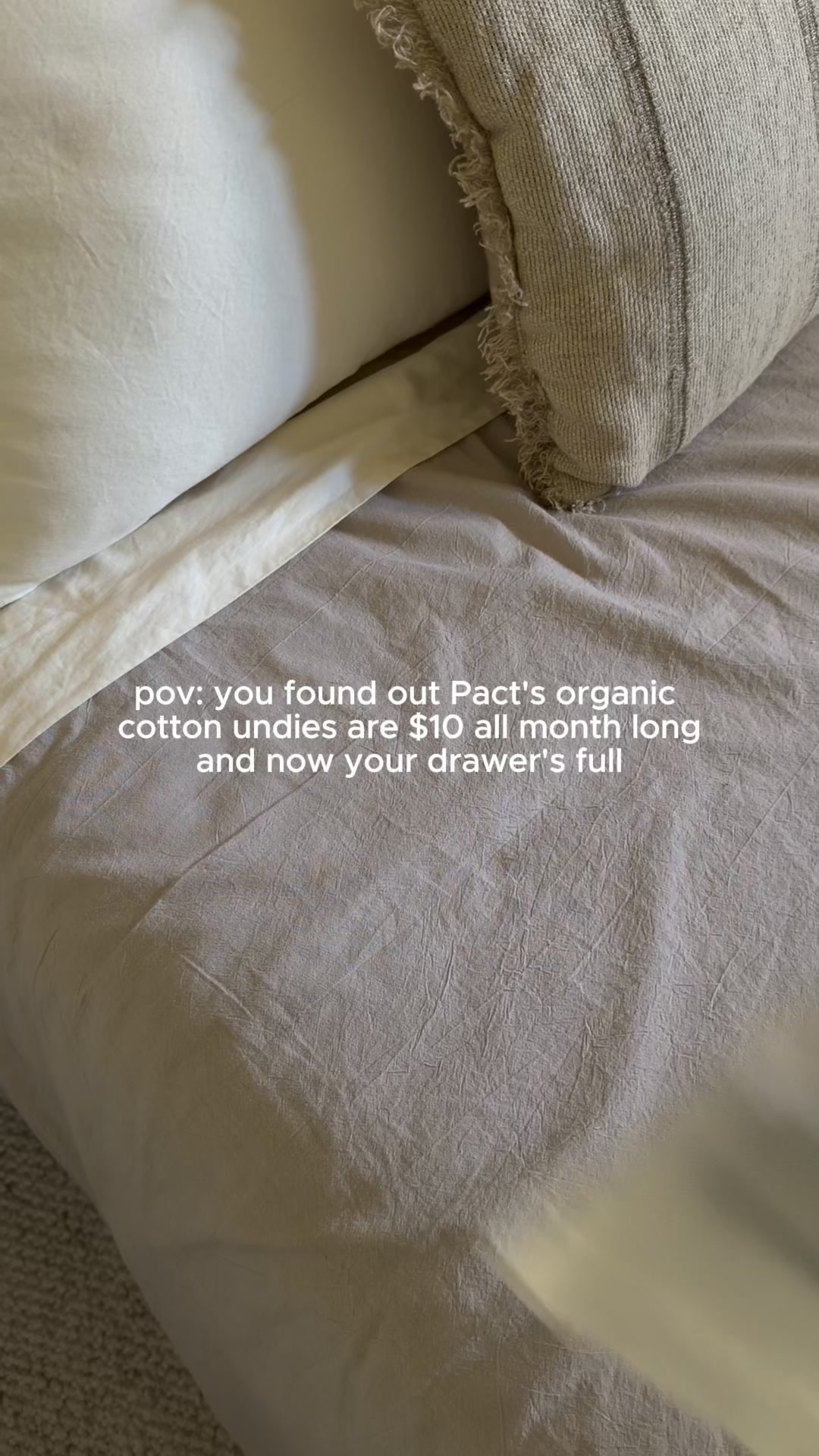 How clean is your underwear? Pact underwear is made with organic cotton and contains no PFAS or toxic dyes. 

Celebrate National Clean Underwear Month with us with $10 organic underwear.