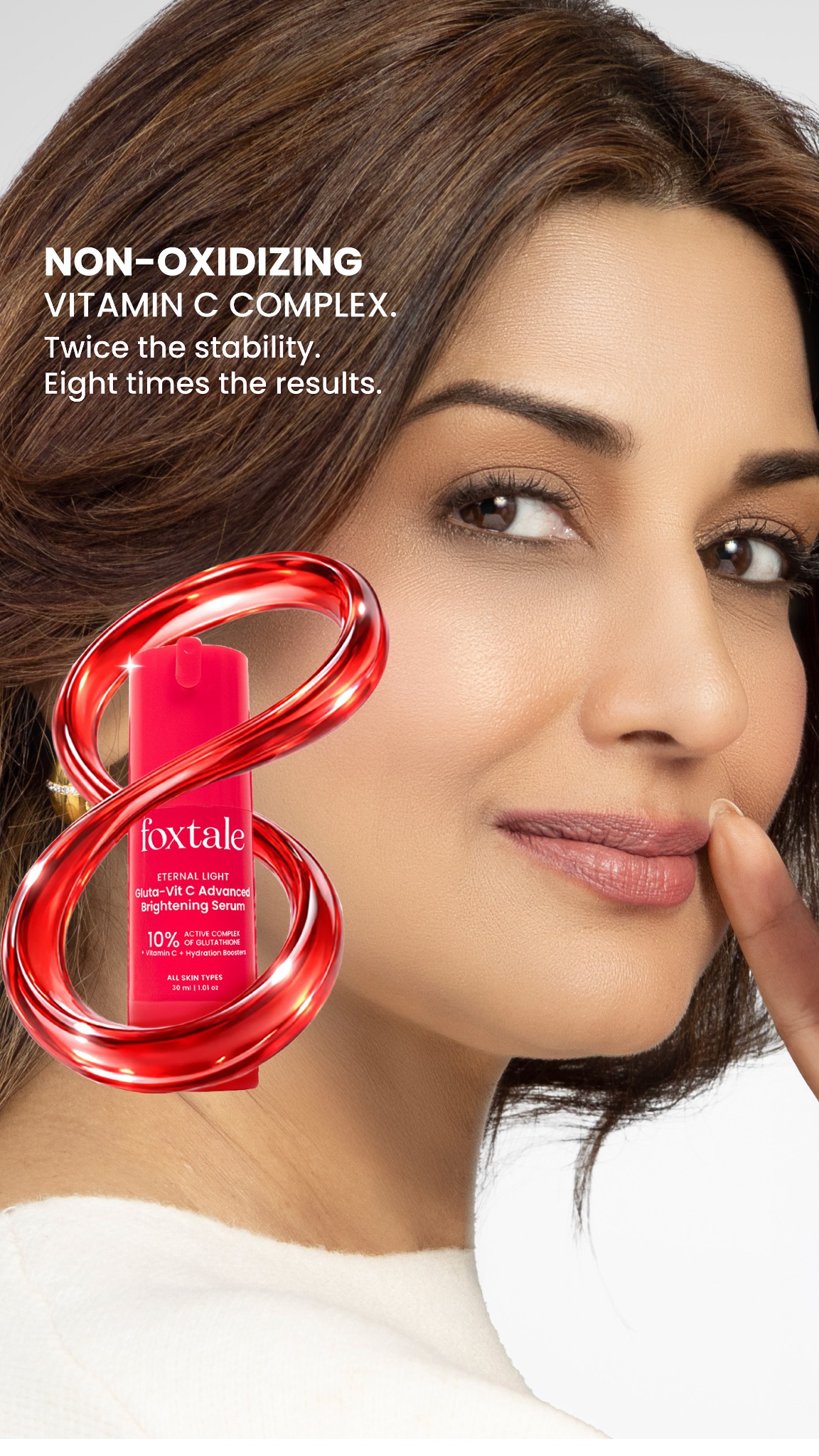 If your Vitamin C keeps oxidizing or irritating your skin… it’s time to upgrade.

Foxtale’s Non-Oxidizing 10% Gluta-Vit C Serum combines Glutathione + Vitamin C for next-level brightening - without the sting.

Smoother. 