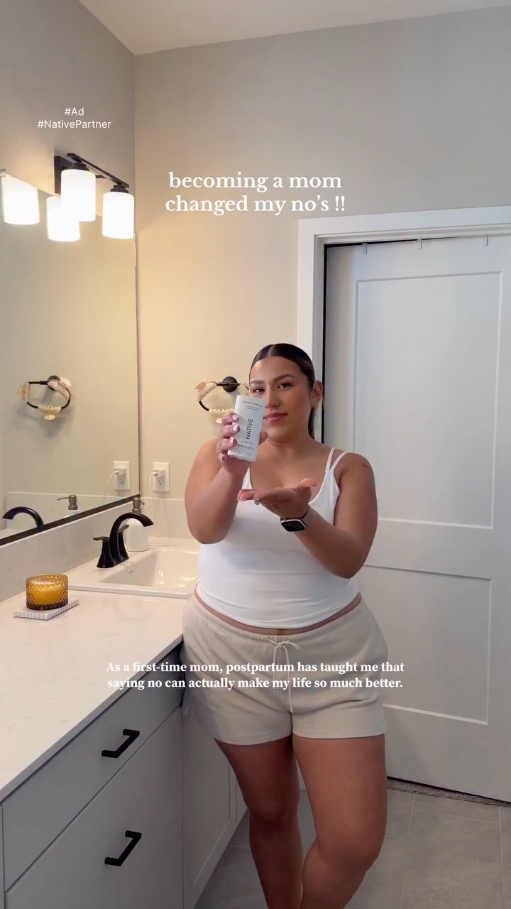 #Ad #NativePartner Postpartum has been a lot… but I’m learning how much the little things matter 🤍 Getting ready, taking a few minutes for myself, and finding small ways to feel like me again. It doesn’t have to be big t