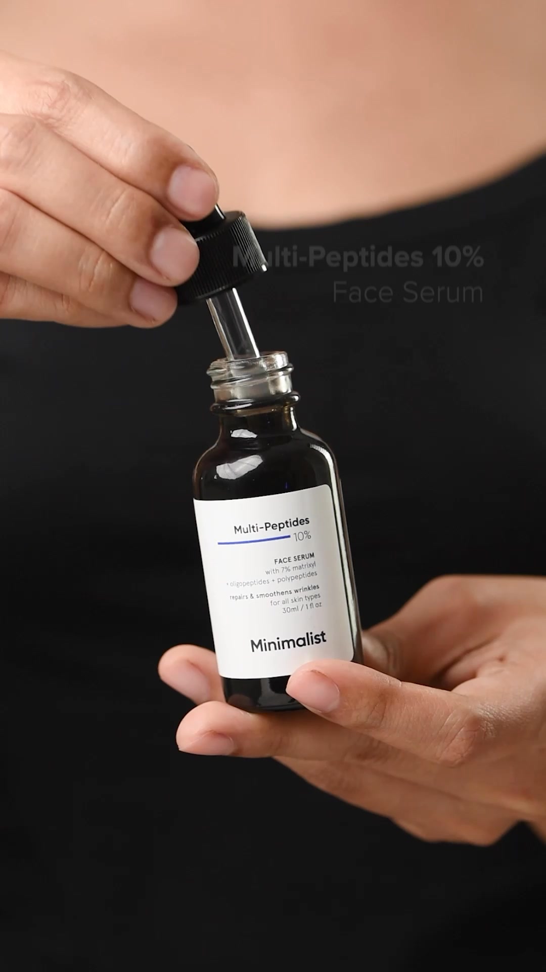 Fine lines showing up earlier than expected? 

Upgrade your skincare with the power of peptides.
The 7% Matrixyl 3000 + 3% Bio-Placenta Multi-Peptide Serum helps boost collagen, smooth wrinkles, and improve skin elastici