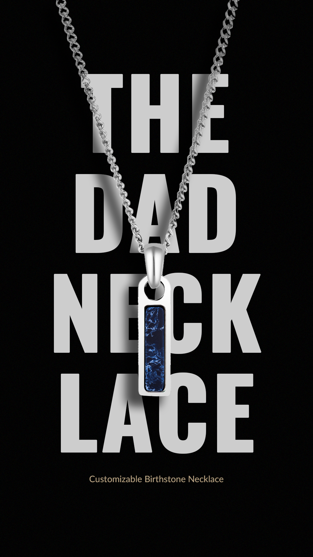 Birthstone Necklace for Dads