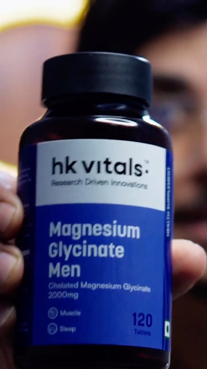 Sirf sone se pehle ek chhoti si habit — impact bada.
Better sleep, faster recovery, cramps aur stress par real control.

Main kisi random supplement ki baat nahi kar raha.
This is HK Vitals Magnesium Glycinate Men — men 