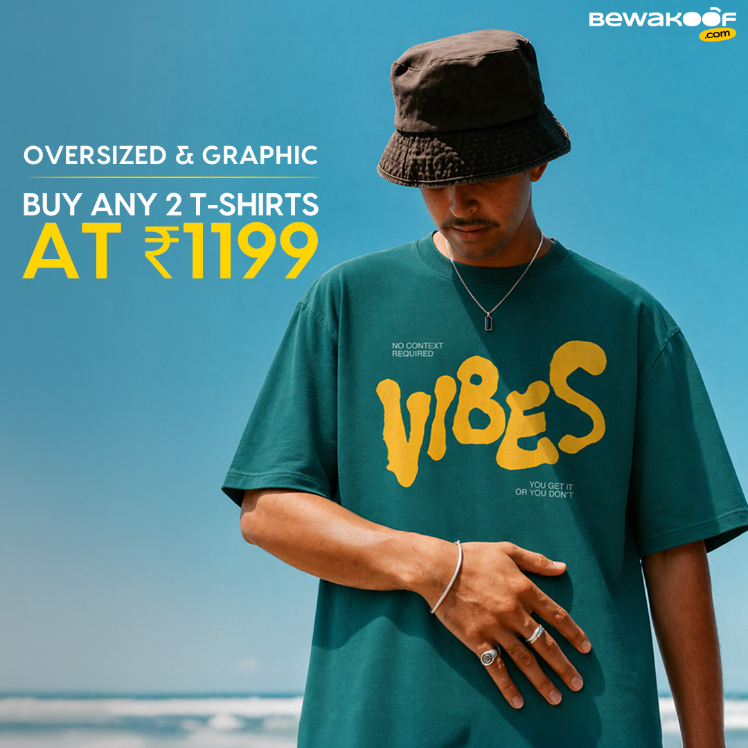 🚨 Season’s New Drop
Pick your favorites and get 2 oversized tees at ₹1199.