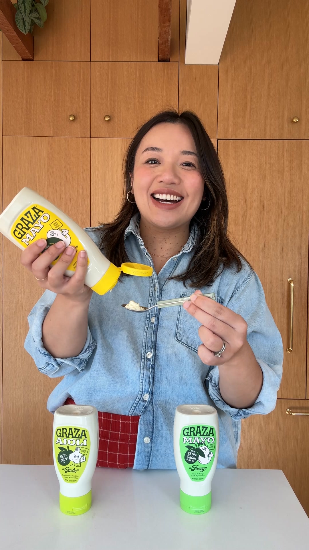 Meet Graza Mayo: everything you love about mayo… but way better.

🫒 Use “Original” Mayo for making potato salad or deviled eggs!
🫒 Use “Fancy” Mayo for whipping up a salad dressing!
🫒 Use “Garlic” Aioli for dolloping on 