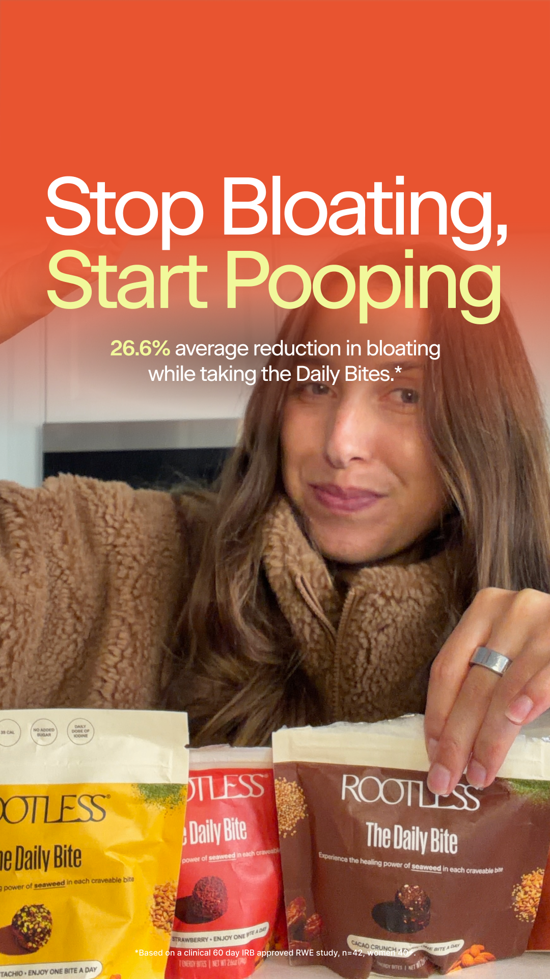 Clinically Proven: 26.6% Less Bloating