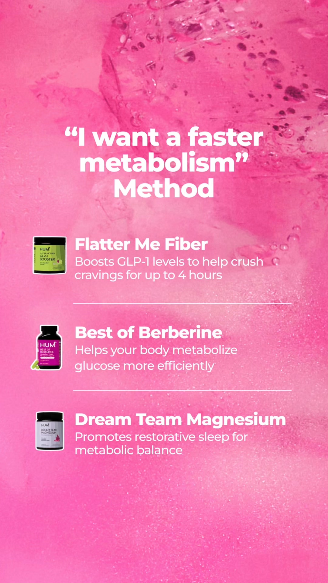 Your day-to-night routine, locked in . The Metabolism Method Bundle features three bestselling supplements for sleep, metabolic, and GLP-1 support.