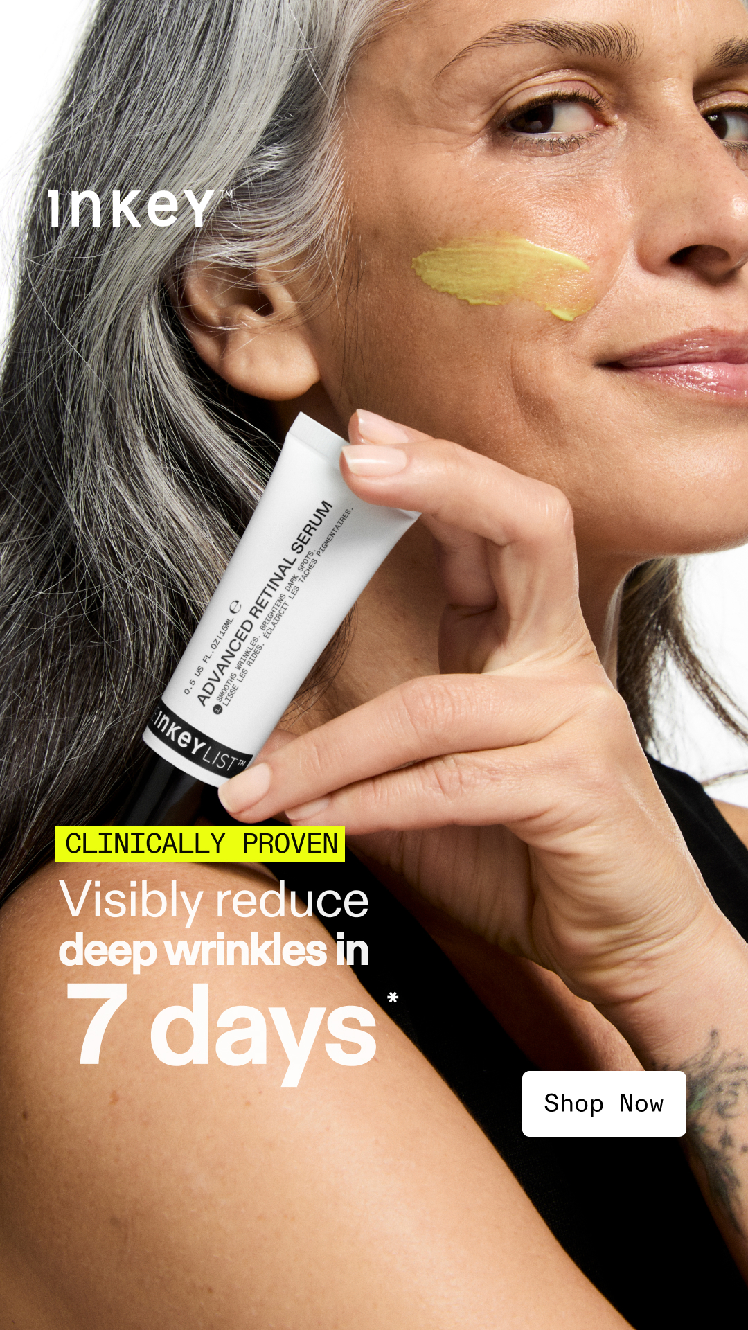 New Year, new skin goals 🖤 Our Advanced Retinal is clinically proven to reduce deep wrinkles in 7 days ✨
