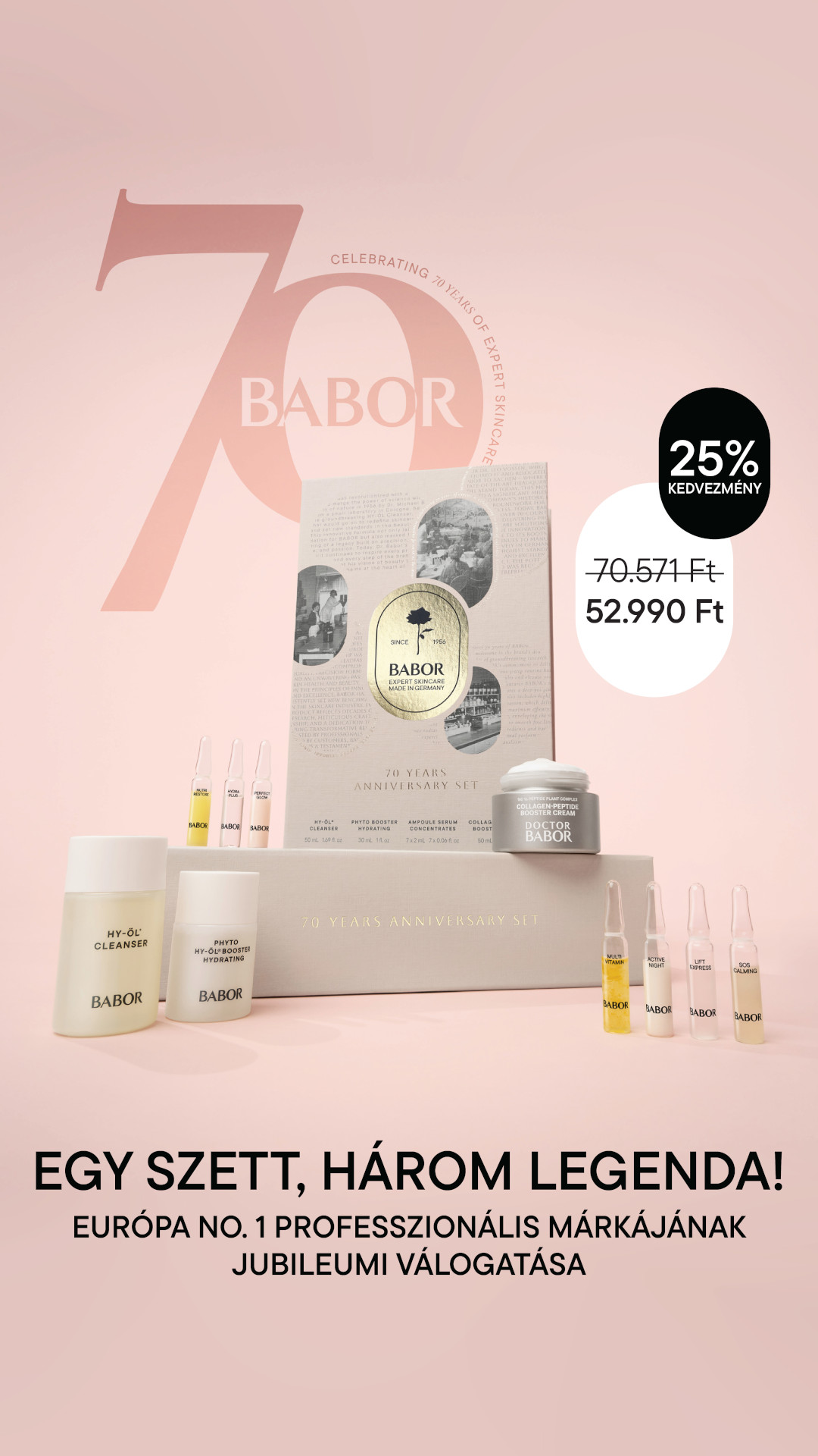 ✨ 70 év BABOR szakértelem – egy exkluzív, otthoni rituáléban.