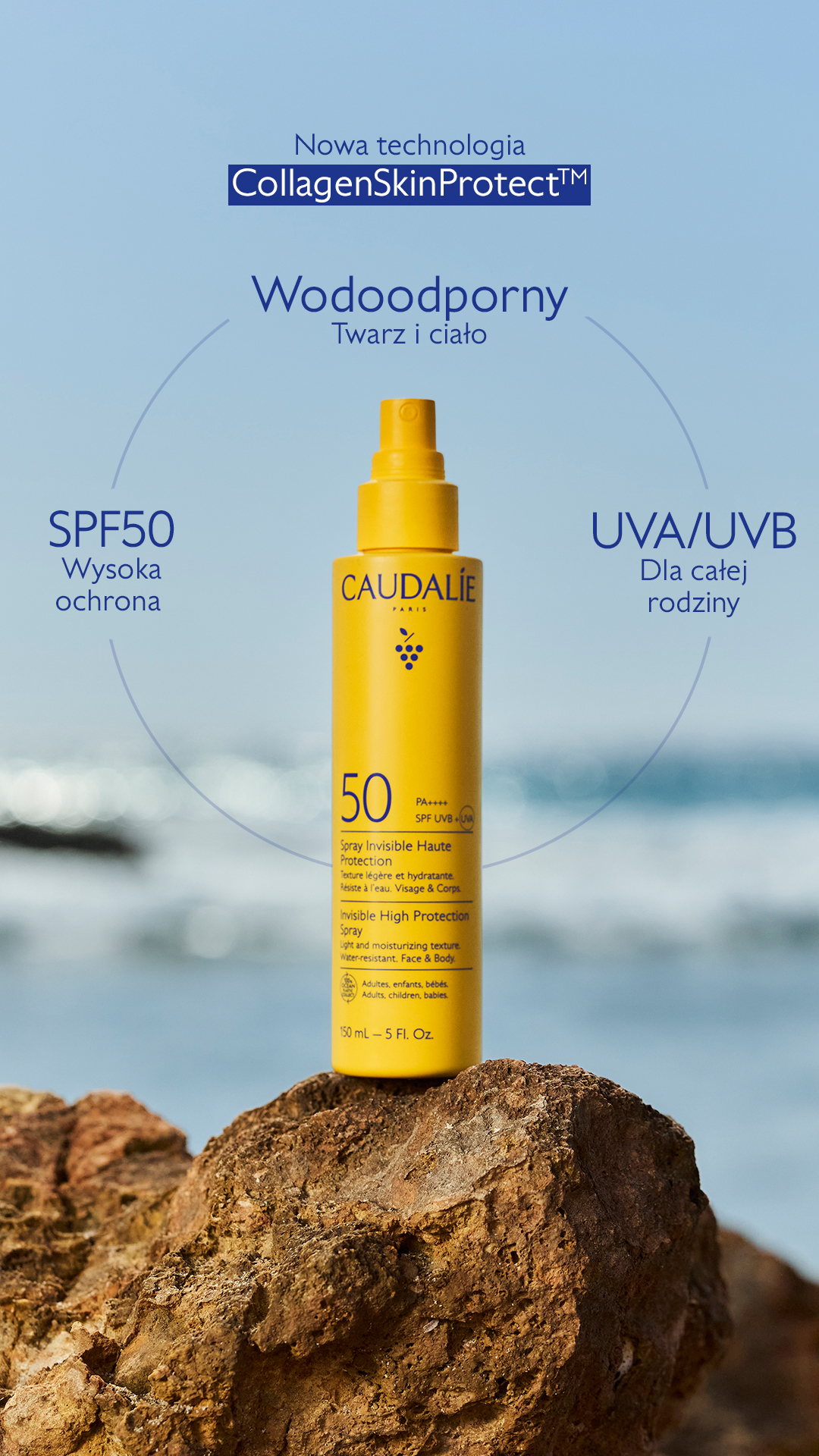 Niewidoczny spray SPF50