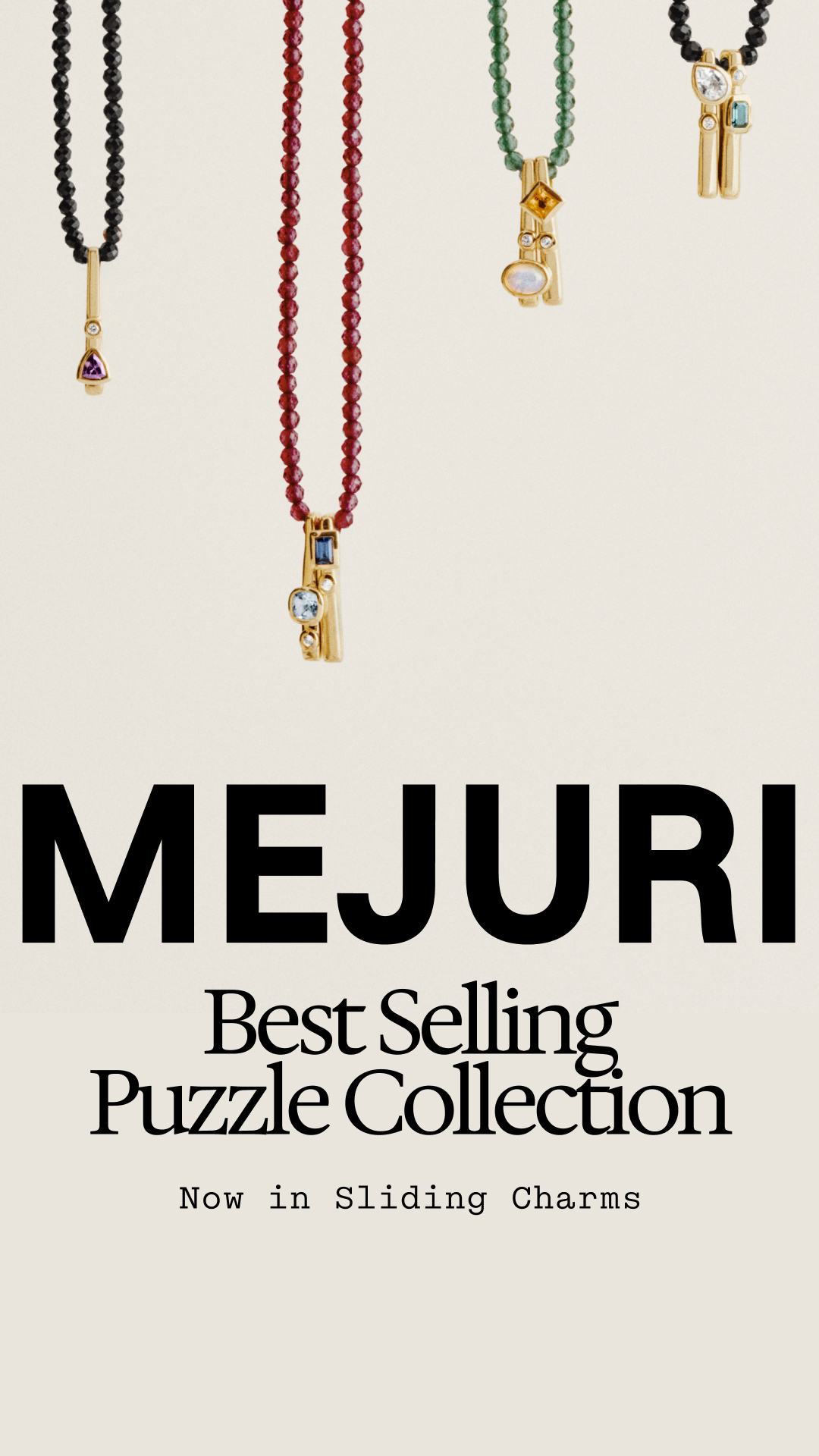 One for grandma. One for the time you booked the solo trip. One for the month you finally finished that 600 page book. Puzzle sliding charms designed to piece together all of it.