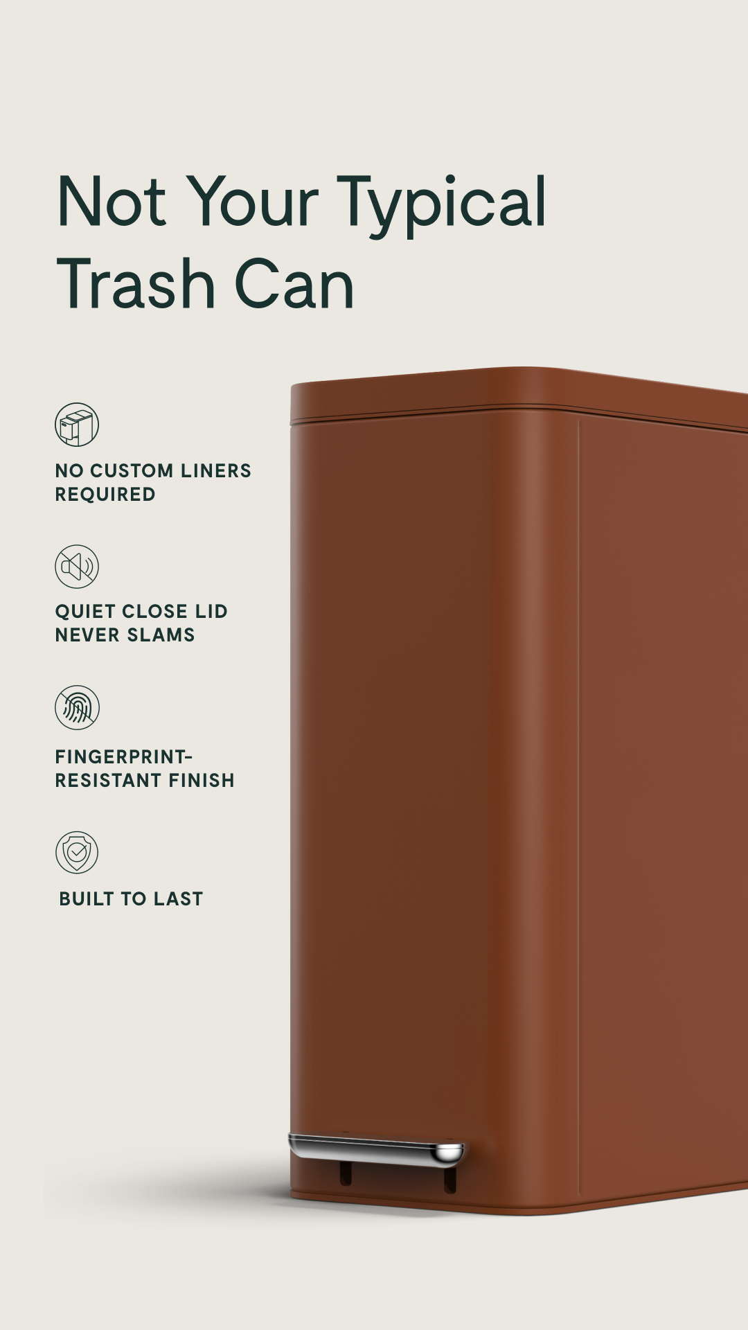 Everything matches in your kitchen, except your trash can. Upgrade to Caraway to fix the one piece throwing off your kitchen.
