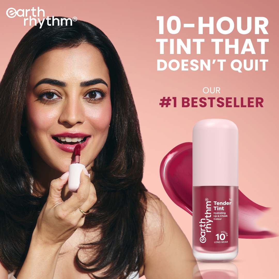 Earth Rhythm Tender Tint gives your lips and cheeks a natural flush with a soft, dewy finish ✨ Lightweight, blendable, and perfect for everyday wear. Shop now at Nykaa 🛍️
