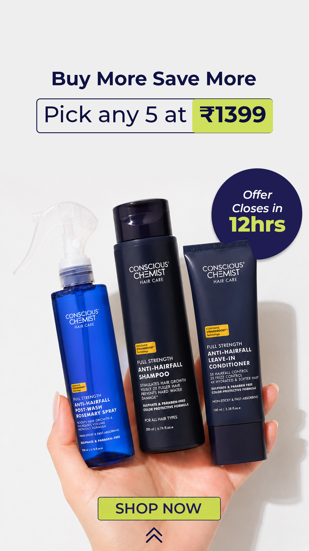 Any 5 Haircare Products ₹1399