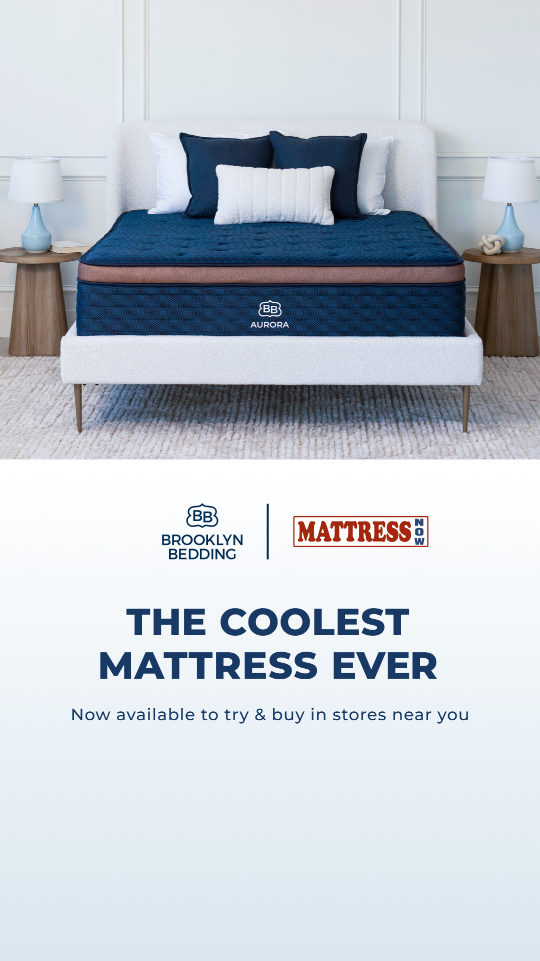 Try our award-winning Brooklyn Bedding mattresses in-store at Mattress Now!  Visit a Triangle area showroom near you.