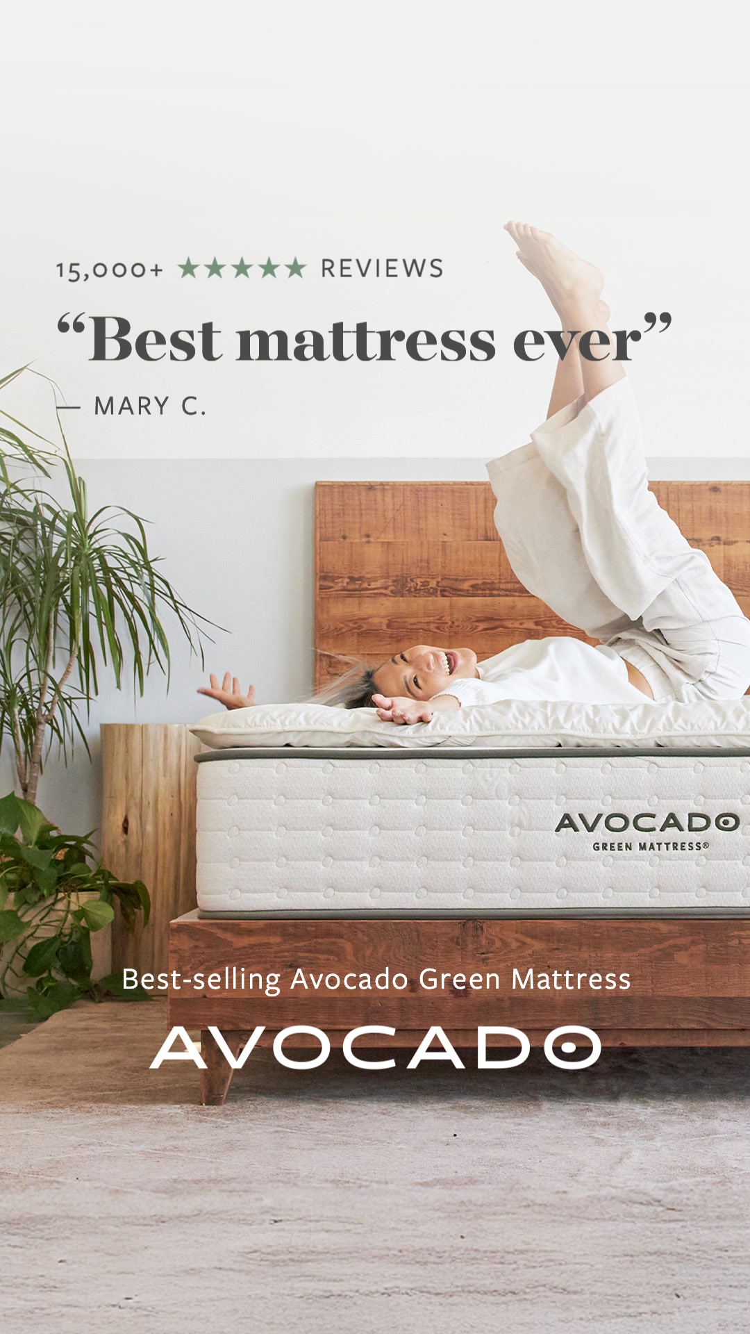 Make the switch to organic, restful sleep with our best-selling Avocado Green Mattress.