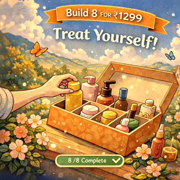 Buy any 8 WOW products for ₹1299.
No hidden conditions. No tricks.
Tap to start building your box.